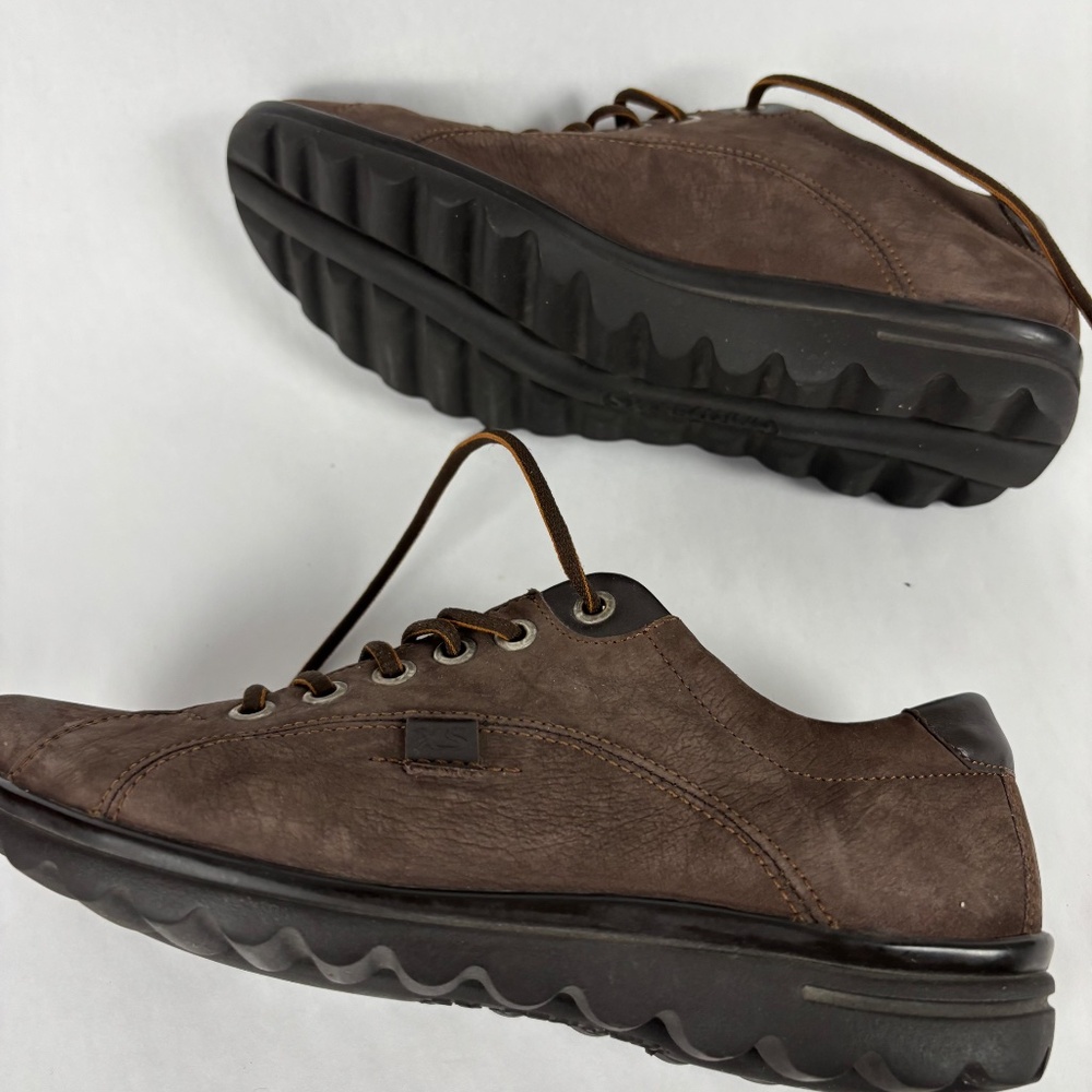 Hartjes XS, Casual Brown Nubuck Leather, Aetrex Sole Shoes Size 6 - Picture 6 of 8